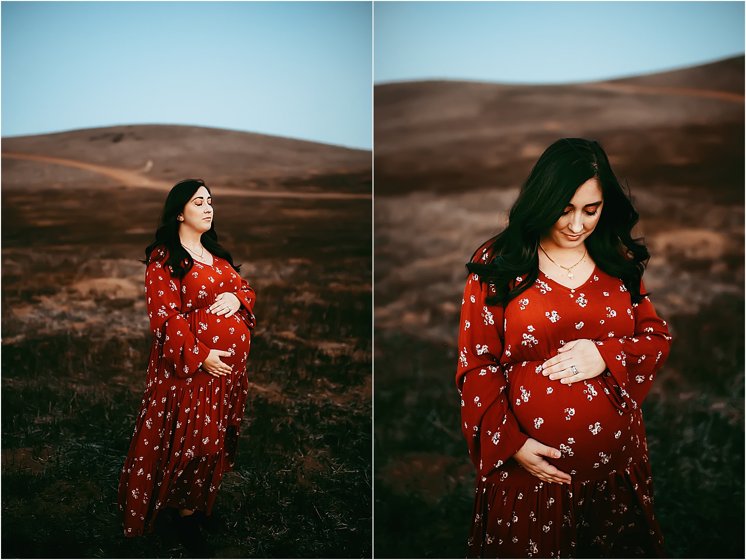 Spokane family photographer Jade averill photography captures a maternity session for a family of four