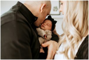 Mazie indoor newborn photos by Spokane photographer Jade Averill Photography